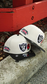 New Era Los Angeles Raiders Super Bowl XVIII 9FIFTY A-Frame Snapback-(Stone/Black)