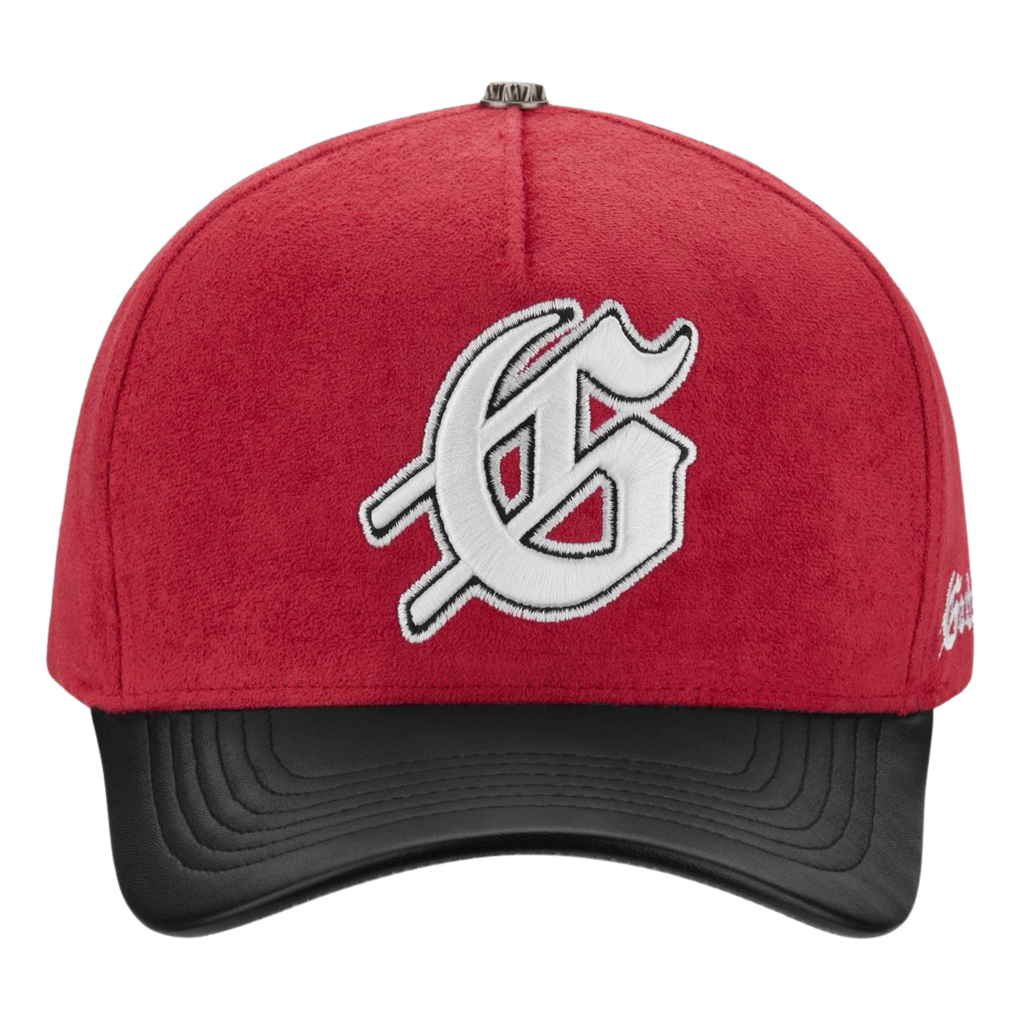 Godspeed Insignia Leather/Suede Hat (Red/Black)