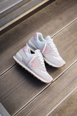 Mens New Balance 574 (White/Pink) - U574RE2 - New Balance