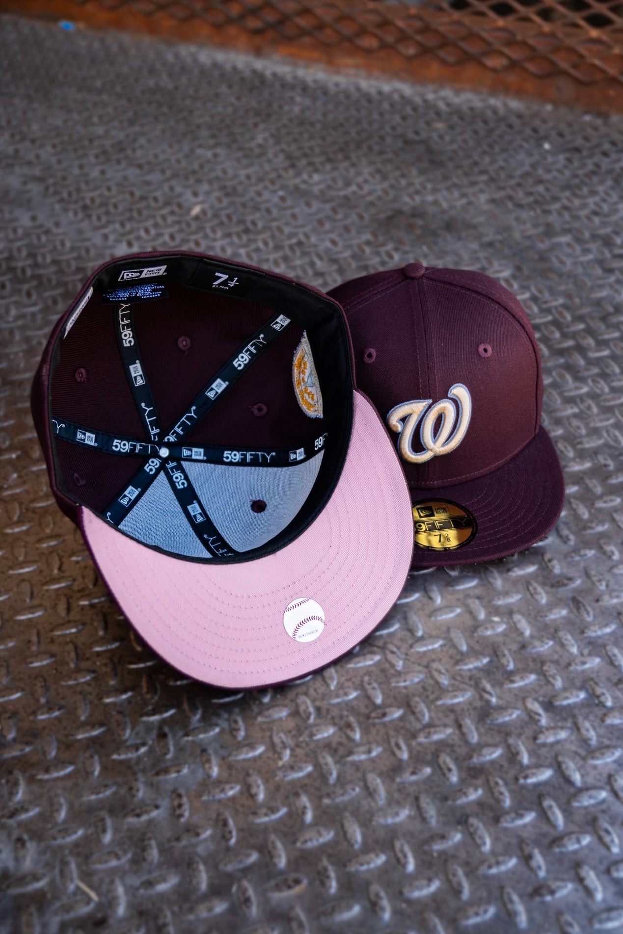 New Era Washington Nationals RFK Stadium Patch Pink UV (Maroon) 59Fifty Fitted - New Era