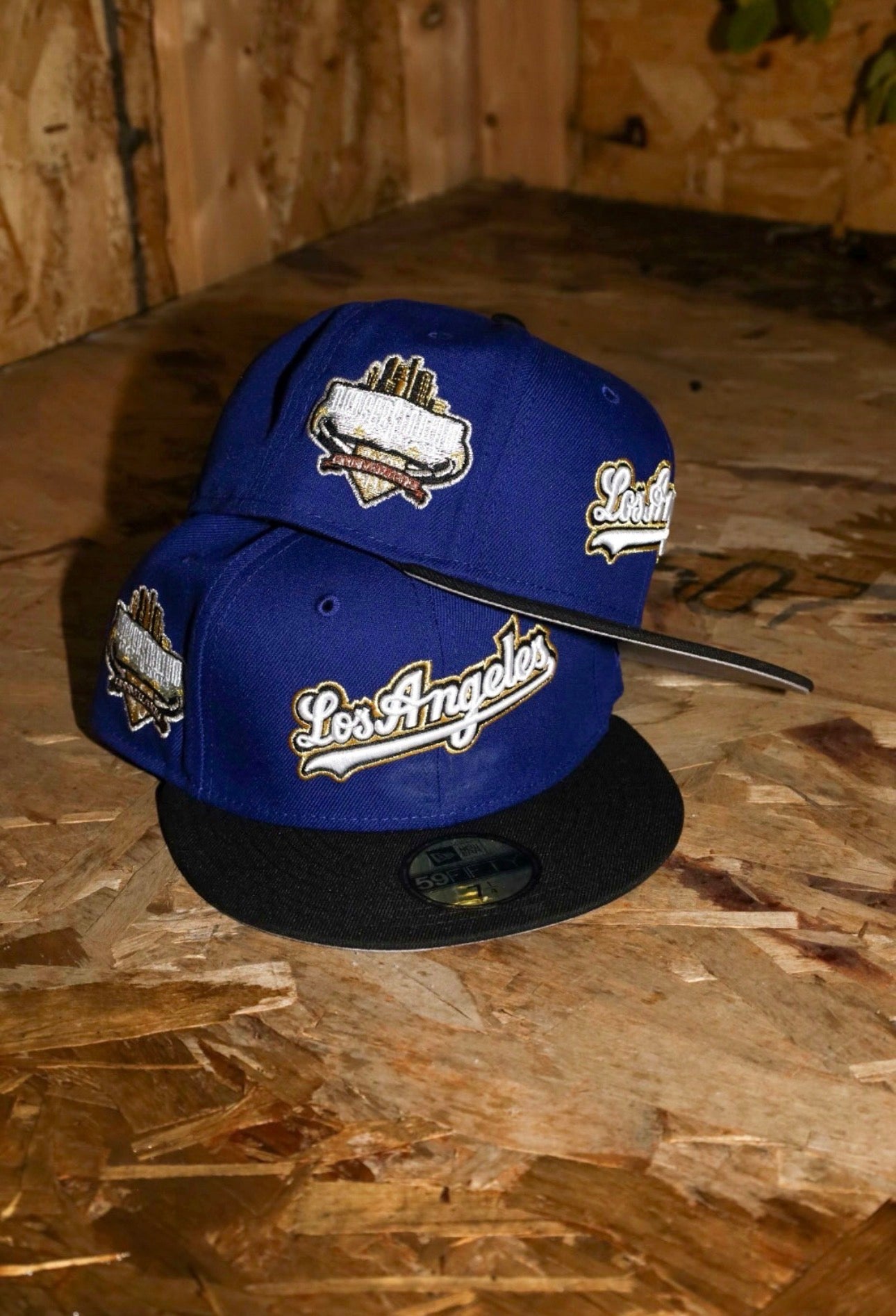 New Era Los Angeles Dodgers 40th Anniversary Side Patch Fitted (Royal/Black) - New Era