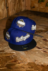 New Era Los Angeles Dodgers 40th Anniversary Side Patch Fitted (Royal/Black) - New Era