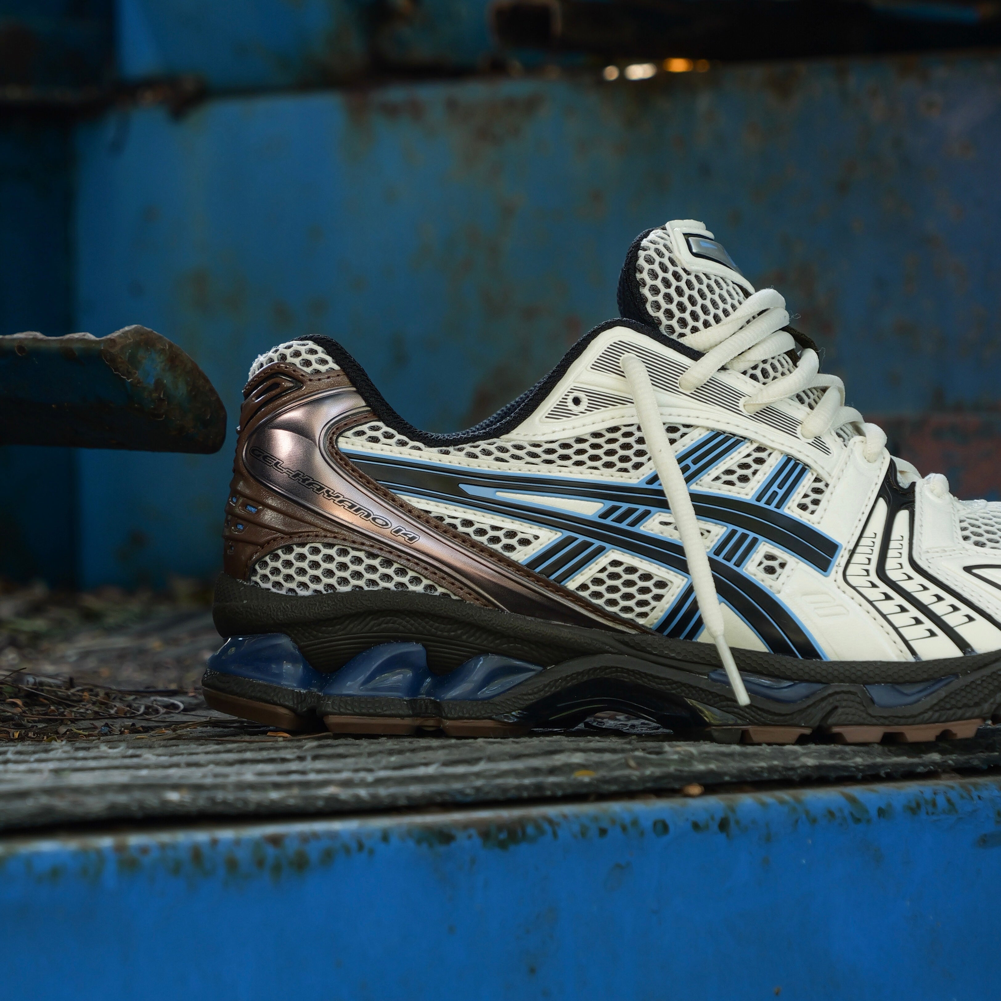 Mens Asics Gel-Kayano 14 (Cream/Blue Coast) - Asics