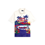 Polo Ralph Lauren Classic Fit Mesh Graphic Polo Shirt (Tahiti Island Club)