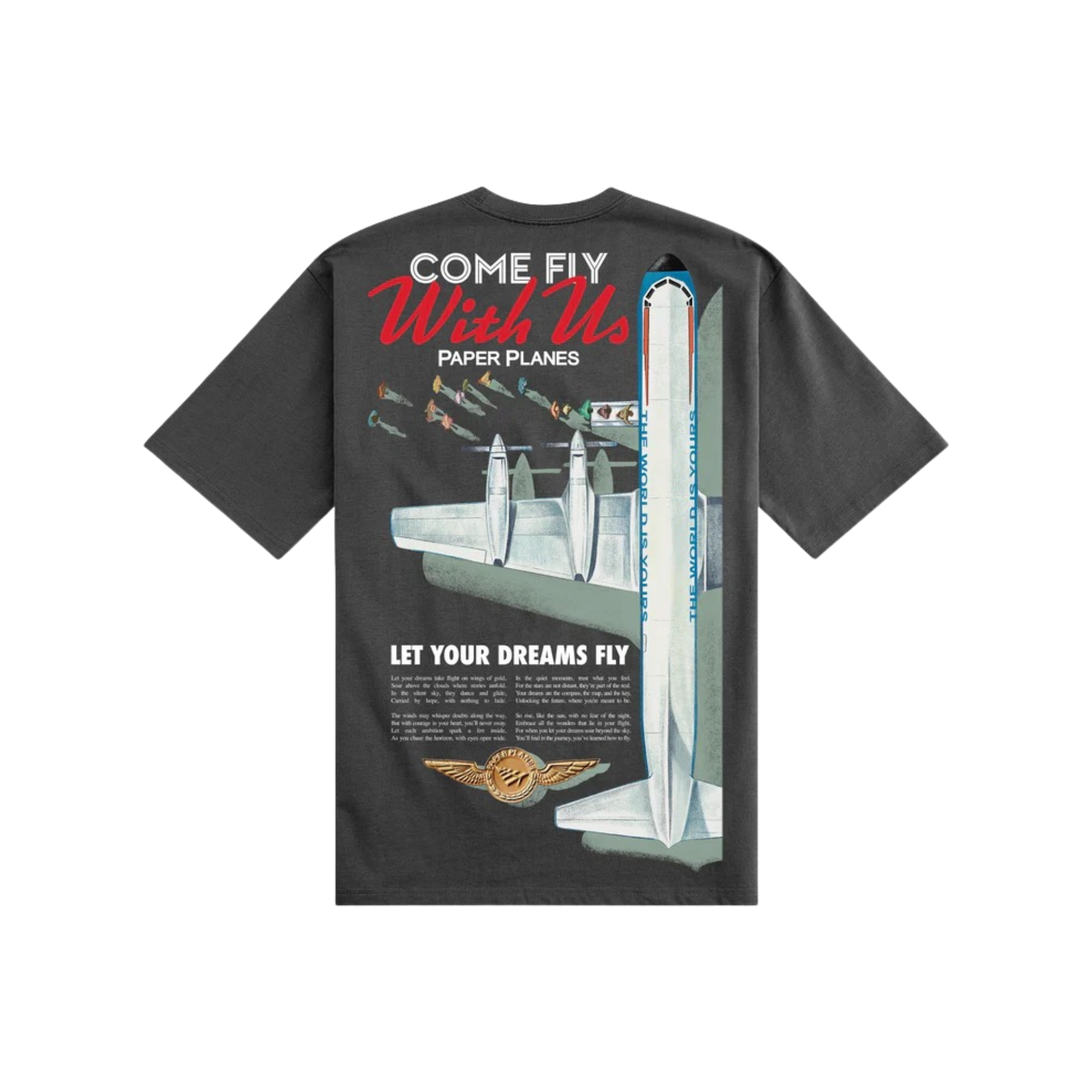Paper Planes "Let Your Dreams Fly" (Washed Black) - Paper Plane