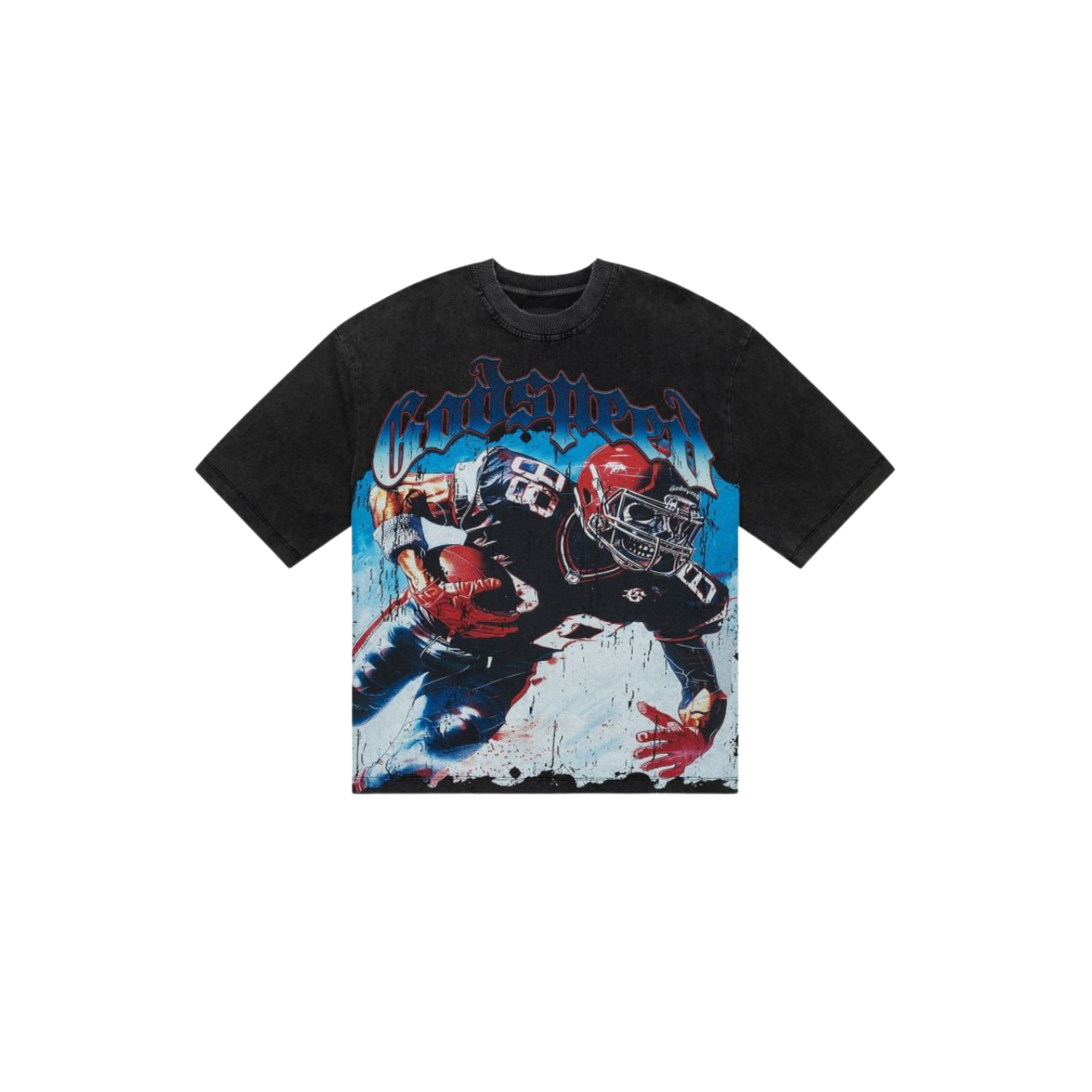 Godspeed Endzone Tee( Black Wash) - Godspeed