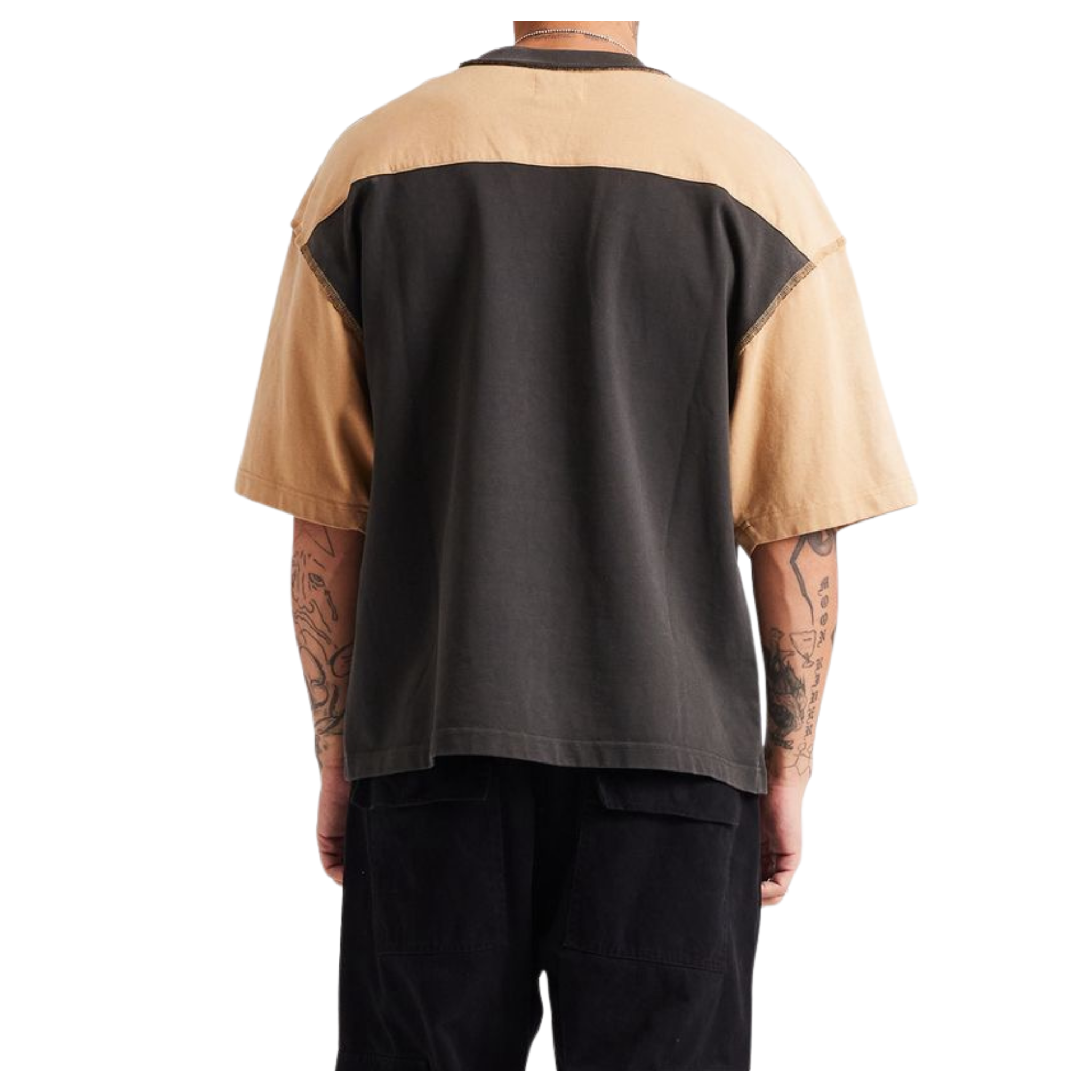 DSM "Eagle" Yoke Tee-Tan/Vintage Black - Diet Starts Monday