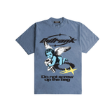 Outrank "Do Not Screw Up the Bag" Heavyweight T-shirt (Washed Denim) - Outrank