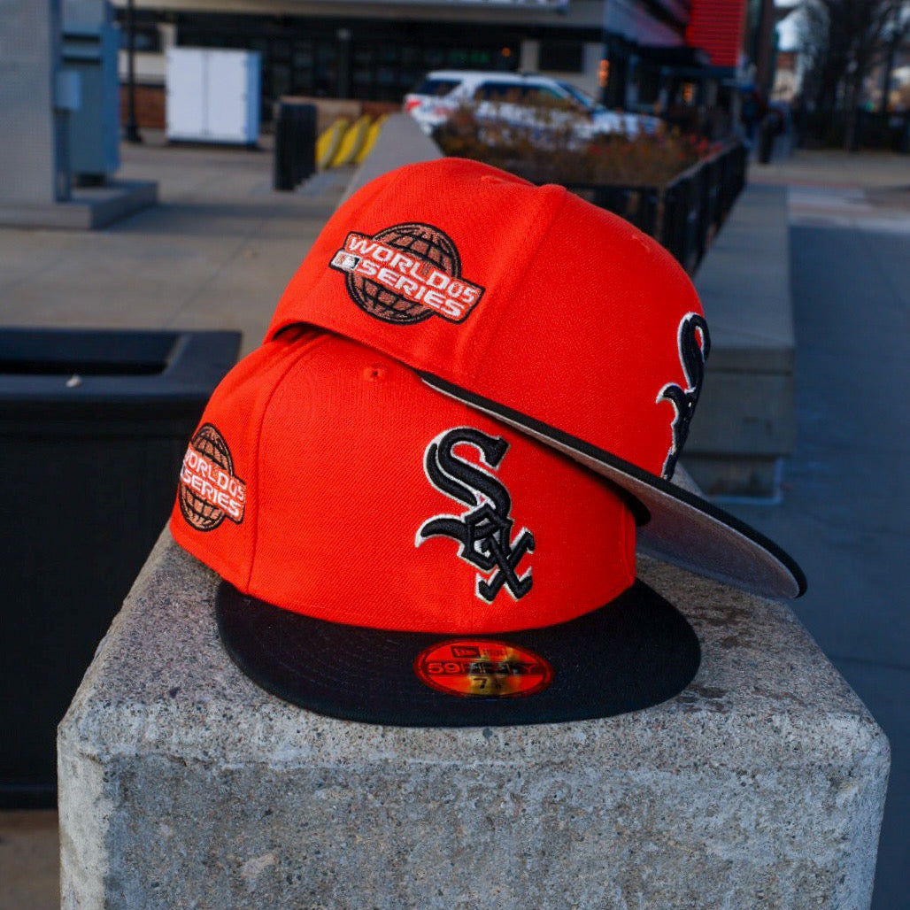 New Era Chicago White Sox 2005 World Series Side Patch Fitted (Orange/Black) - New Era
