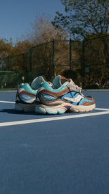 Mens Saucony x FootPatrol ProGrid Omni 9 (Blue/Brown) - VIP Saucony