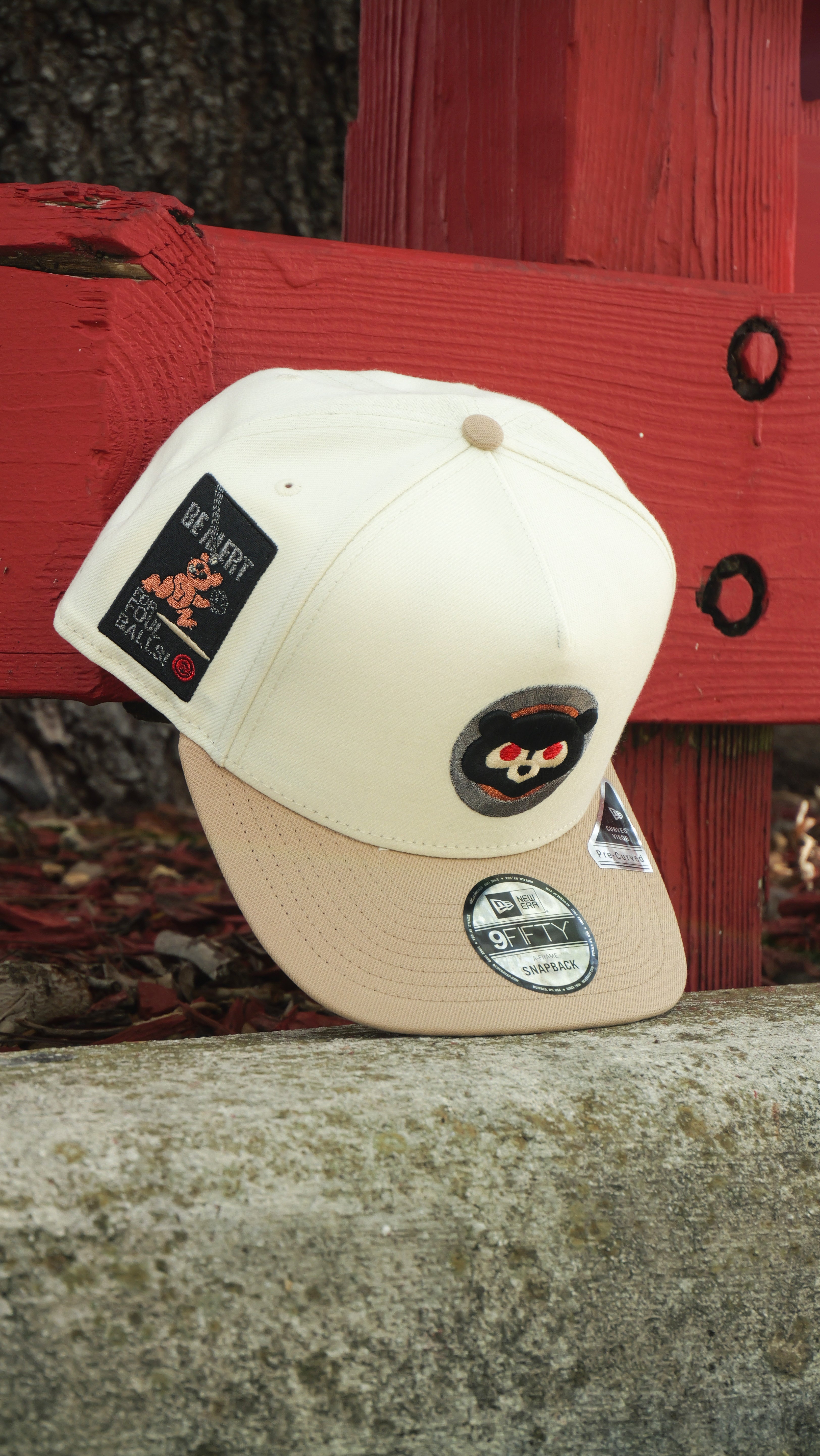 New Era Chicago Cubs Be Alert Side Patch 9FIFTY A-Frame Snapback-(Chrome/Beige)