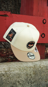 New Era Chicago Cubs Be Alert Side Patch 9FIFTY A-Frame Snapback-(Chrome/Beige)