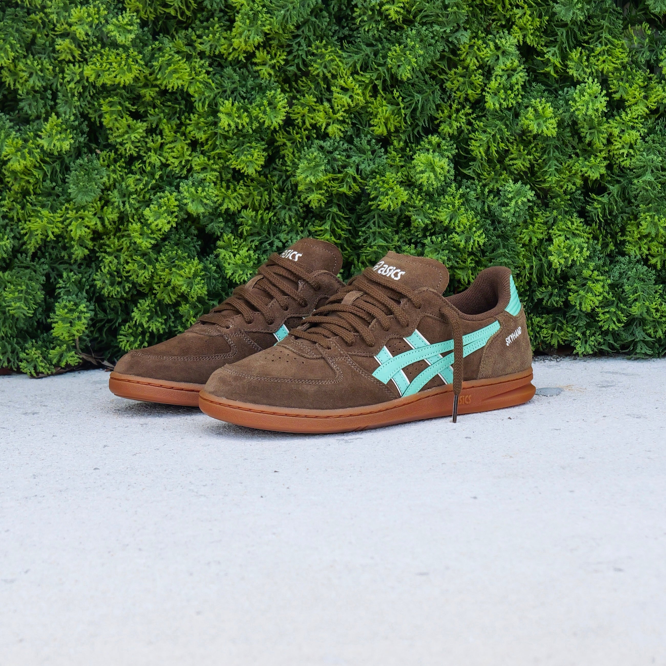 Mens Asics Skyhand OG (Brown Storm/Ice Green)