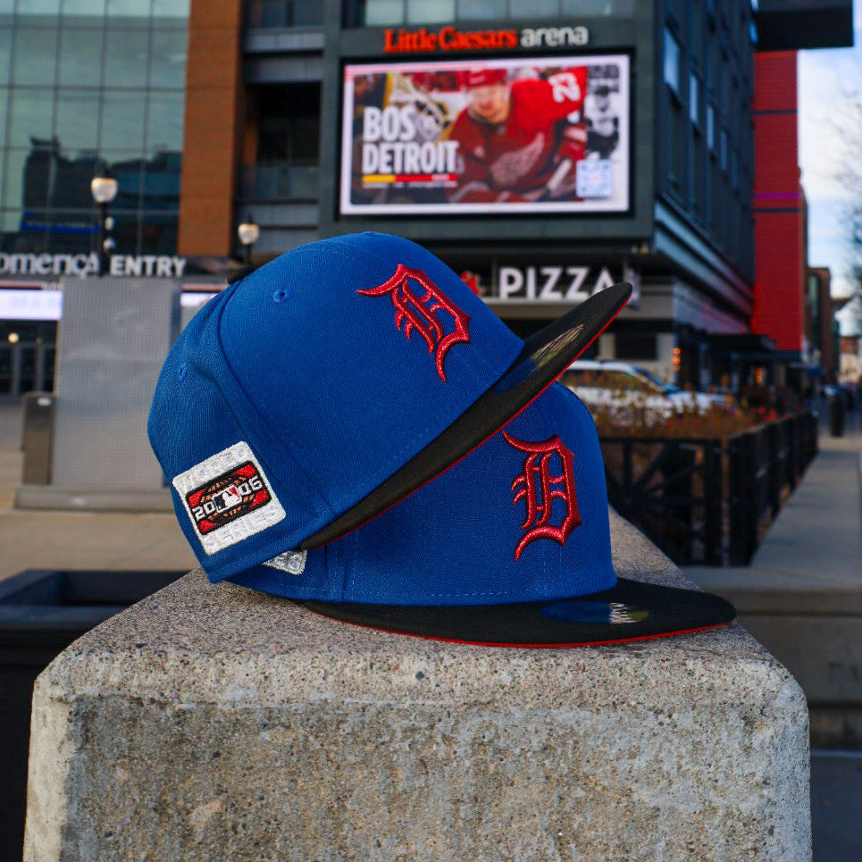 New Era Detroit Tigers 2006 World Series Side Patch Fitted (Royal/Black) - New Era