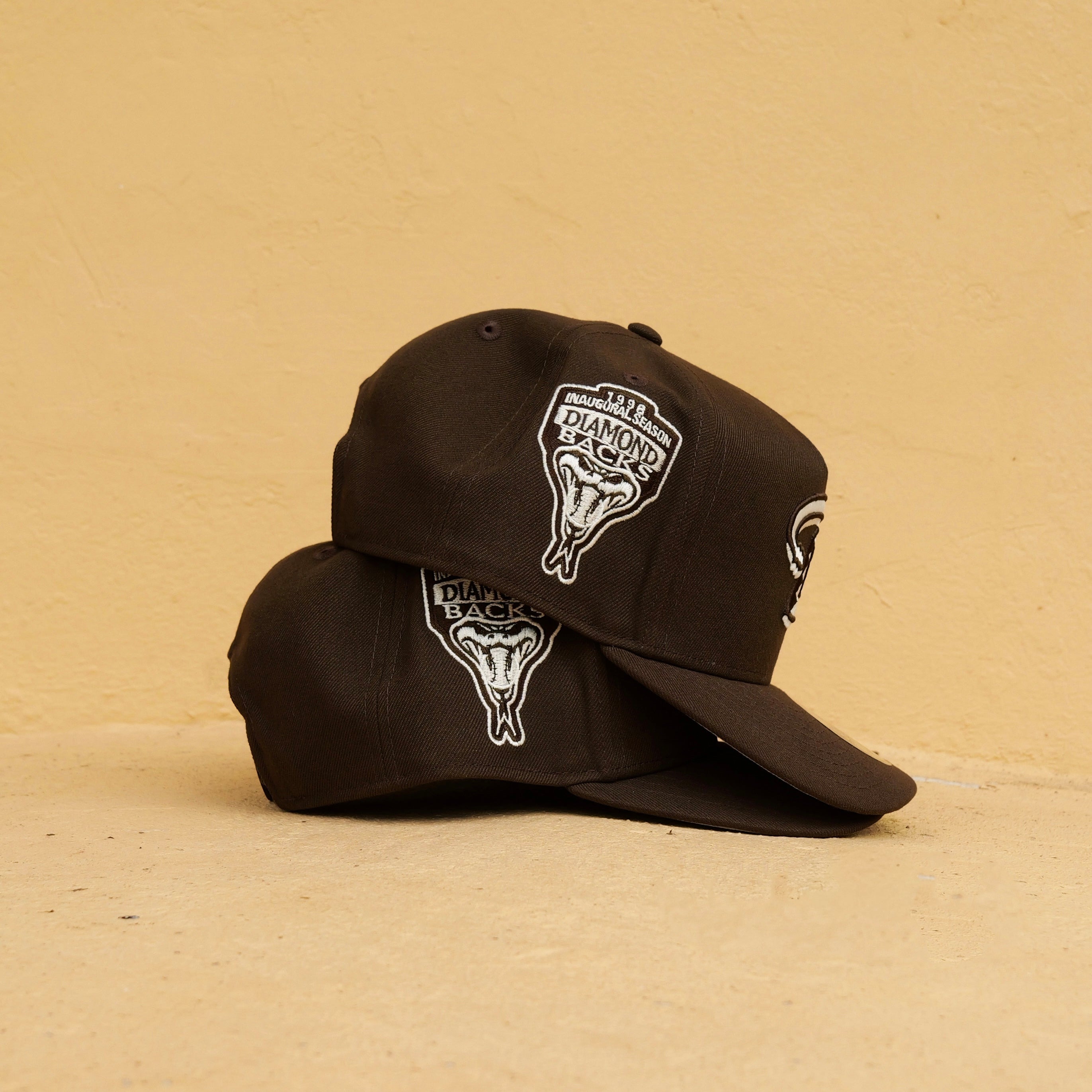 New Era Arizona DiamondBacks 1998 Inaugural Season 9FIFTY A-Frame Snapback-(Brown) - New Era