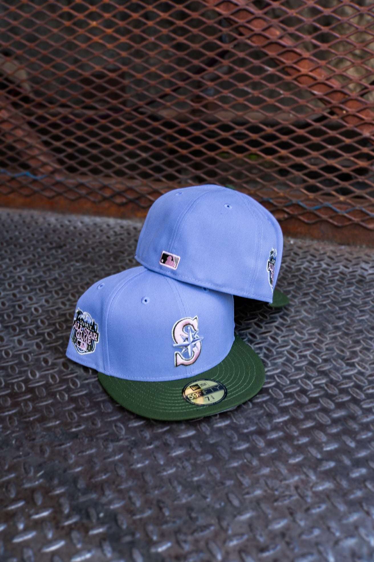 New Era Seattle Mariners 2023 All-Star Game Grey UV (Lavender/Olive) 59Fifty Fitted - New Era