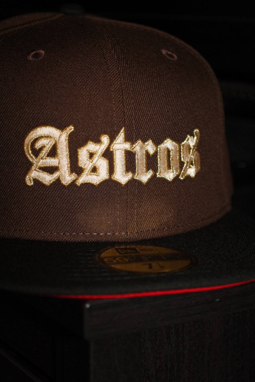 New Era Houston Astros Astrodome The Original Side Patch Fitted (Brown/Black) - New Era