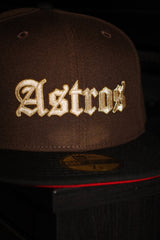 New Era Houston Astros Astrodome The Original Side Patch Fitted (Brown/Black) - New Era
