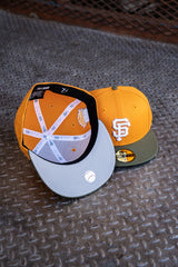 New Era San Francisco Giants 2012 World Champions Grey UV (Gold/Olive) 59Fifty Fitted - New Era