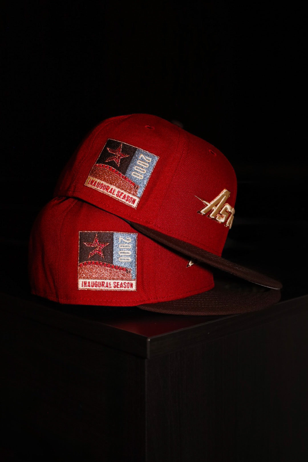 New Era Houston Astros 2000 Inaugural Season Side Patch Fitted (Brick Red/Burnt Wood) - New Era