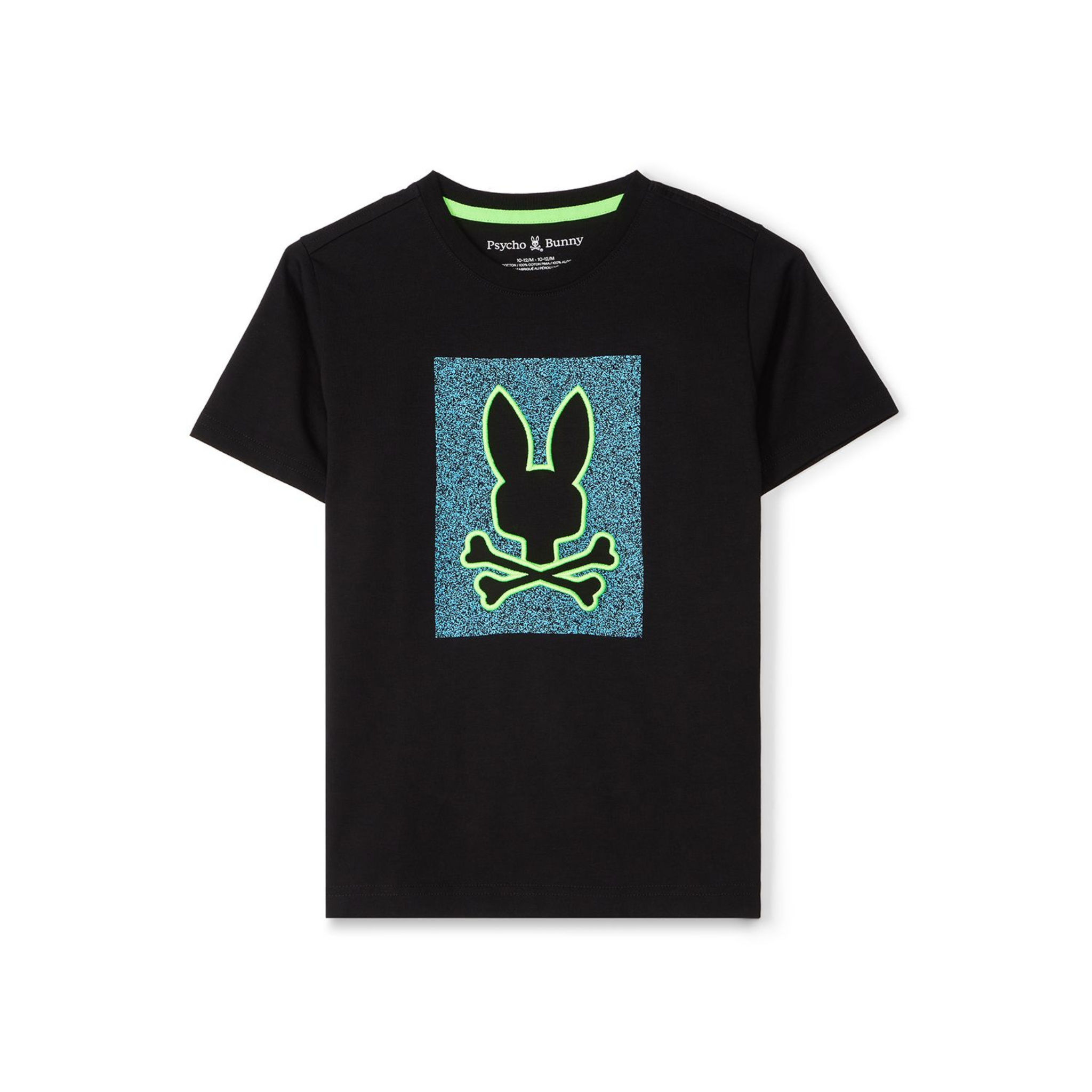 Kids Psycho Bunny Livingston Graphic Tee (Black) - Psycho Bunny