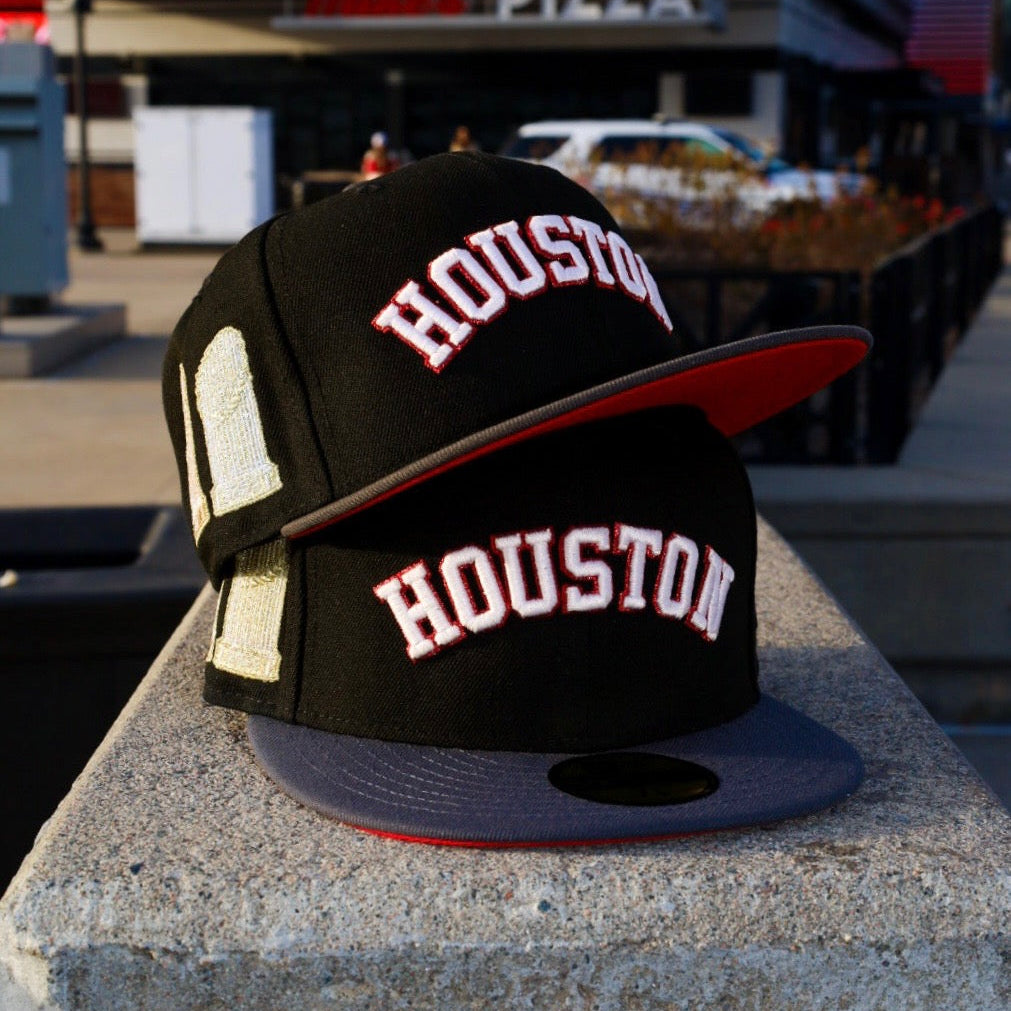 New Era Houston Astros 17' 22' Championship Trophies Side Patch Fitted (Black/Graphite) - New Era