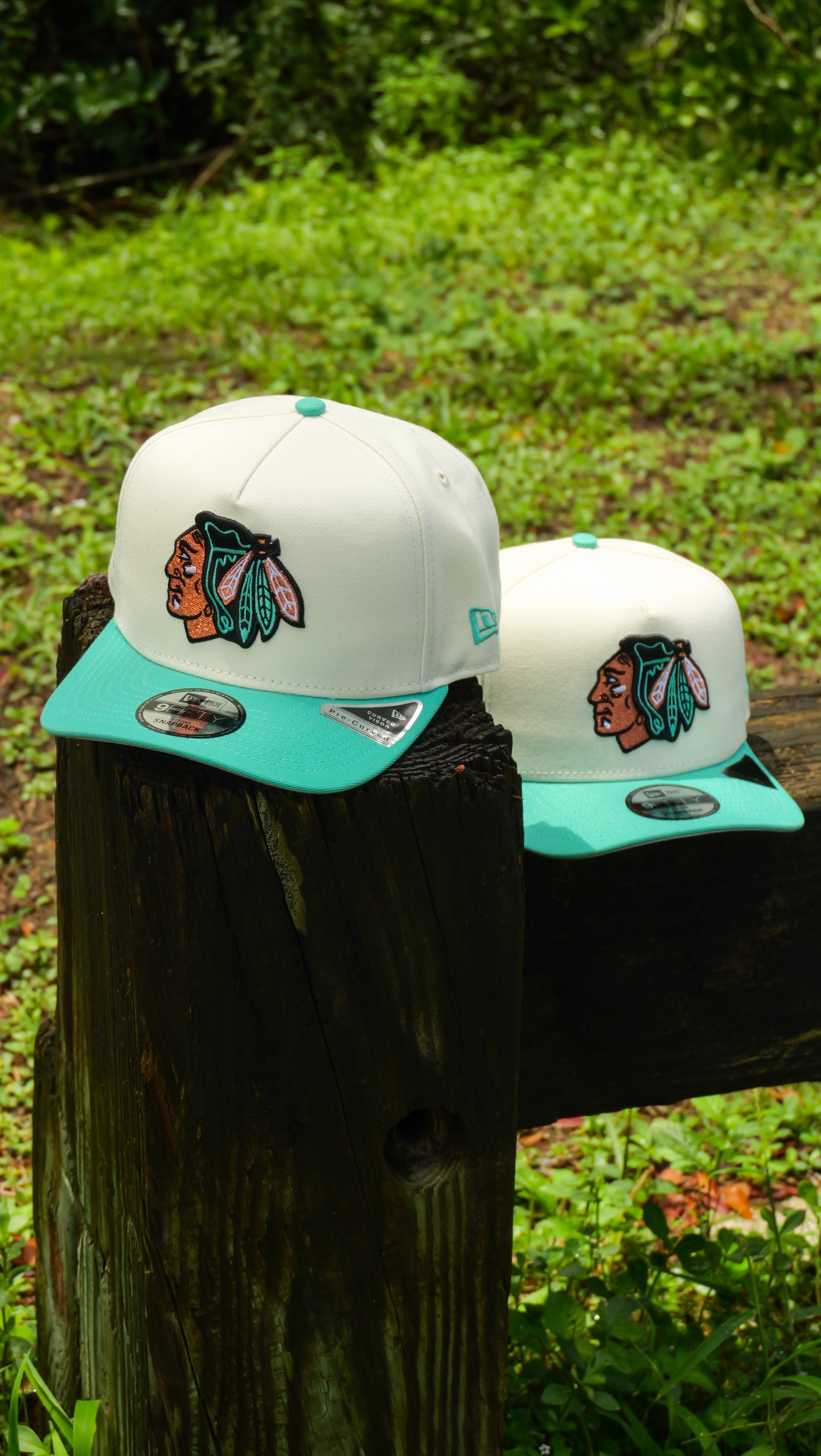 New Era Chicago Blackhawks 1926 Inaugural Season 9FIFTY A-Frame Snapback-(Chrome/Mint)