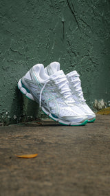 Mens Asics Gel-Cumulus 16 (White / Edamame Green)