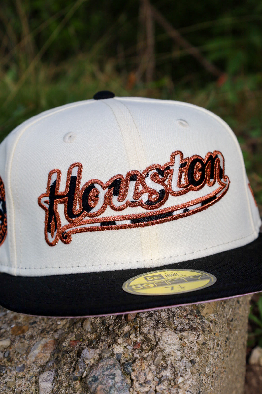 New Era Houston Astros 40th Anniversary Side Patch Pink UV 59Fifty Fitted (Chrome/Black)