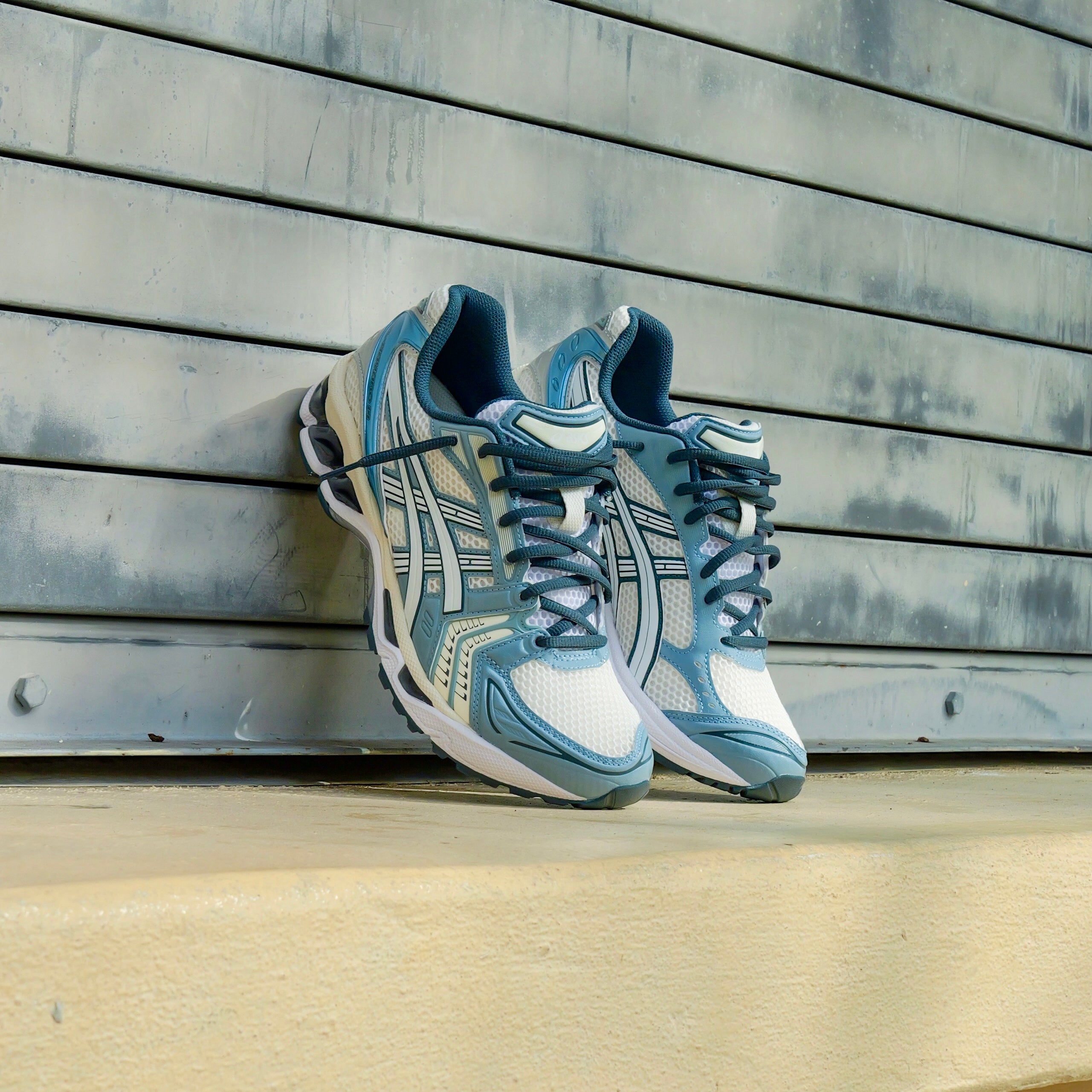 Mens Asics Gel-Kayano 14 (Cream/Raw Indigo)