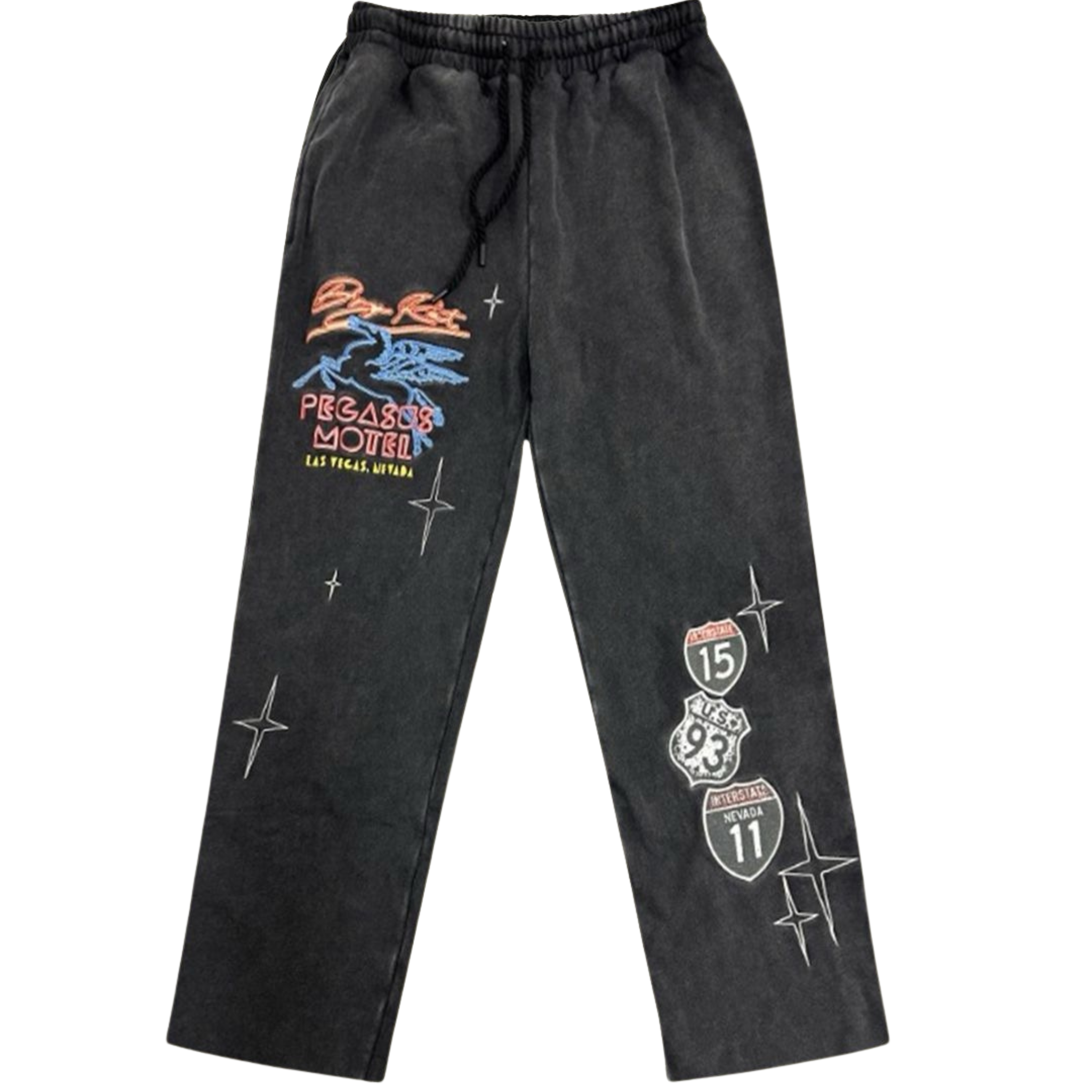 DRY ROT "Pegasus" Flair Sweatpants (Black)