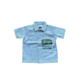 Kids Billionaire Boys Club BB Bamboo SS Woven (White/Milky Blue) - Billionaire Boys Club