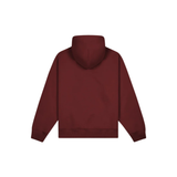 Paper Planes Oversized Script Weld Zip Up Hoodie (Burgandy) - Paper Plane