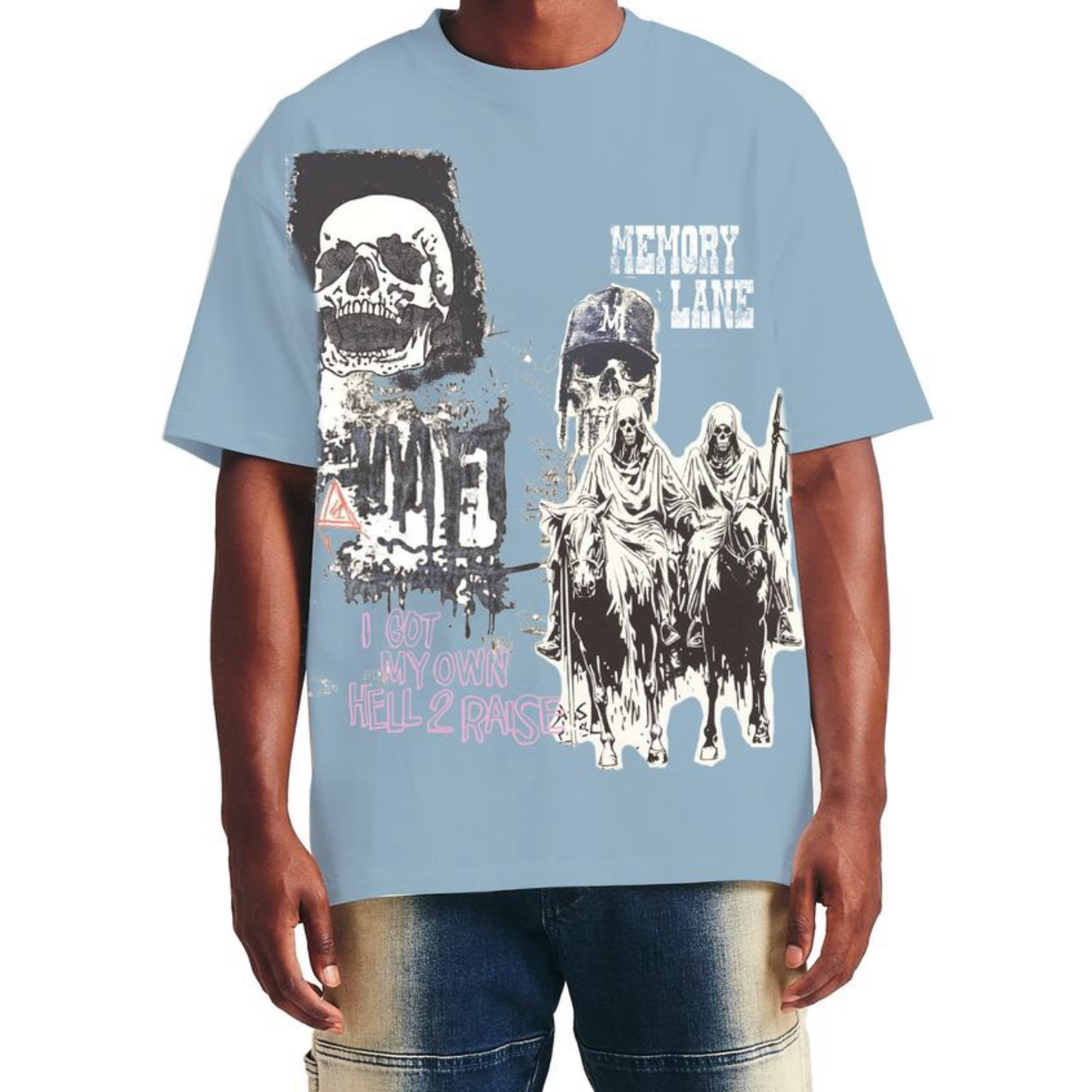 Memory Lane "REAPER DOODLE" (Sky Blue) - Memory Lane