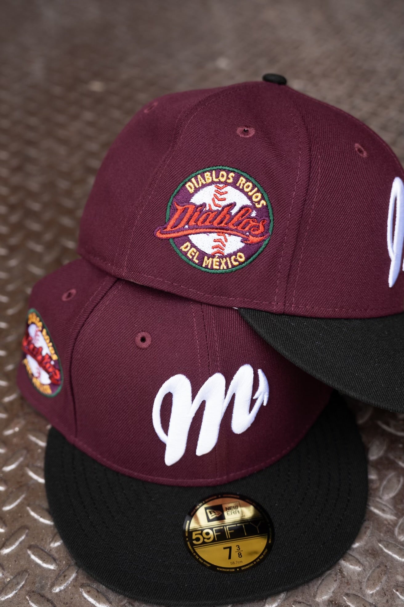 New Era Diablos Rojos Del Mexico Grey UV (Maroon/Black) 59Fifty Fitted