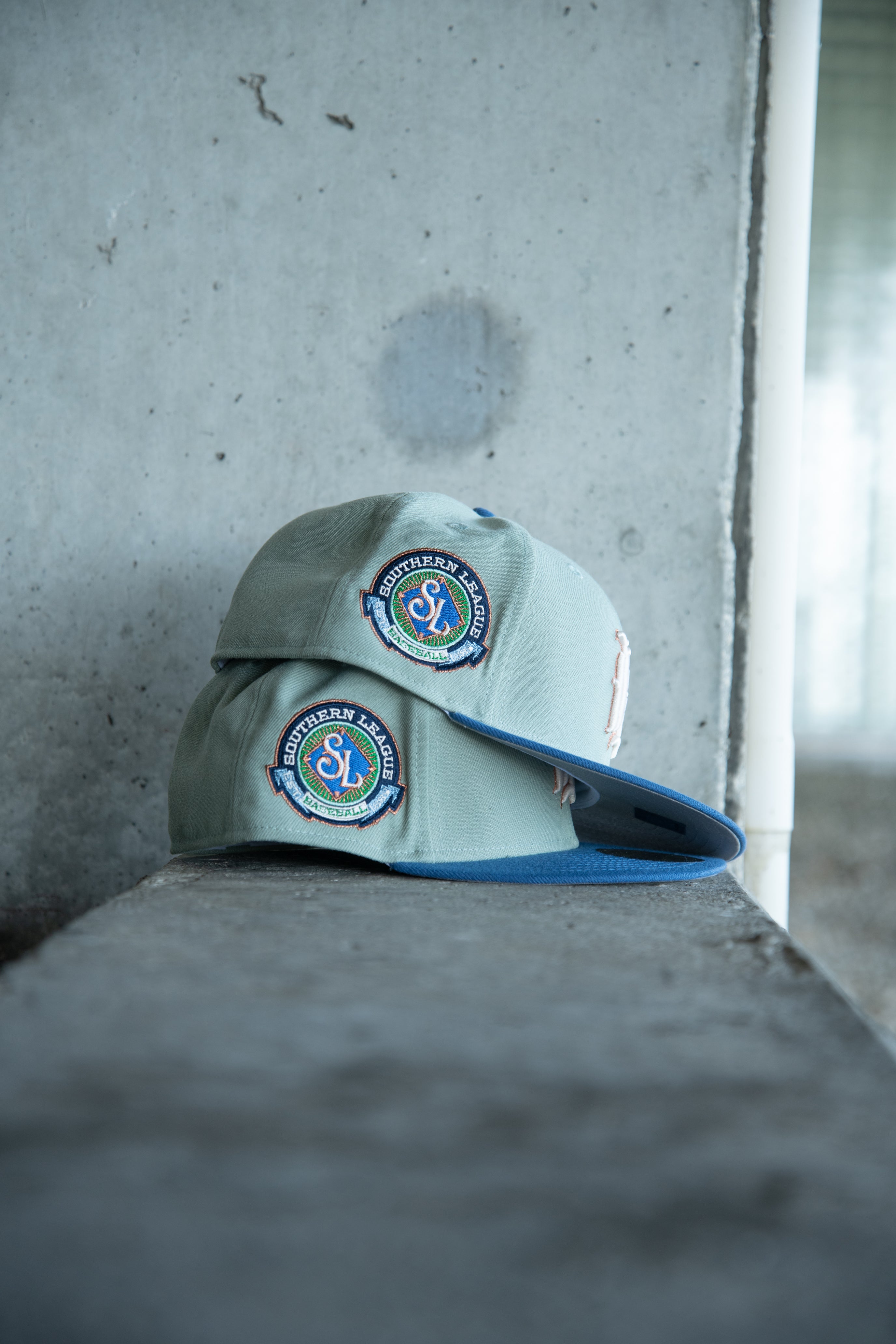 New Era Birmingham Barons Southern League Grey UV 59Fifty Fitted (Everest Green/Indigo) - New Era