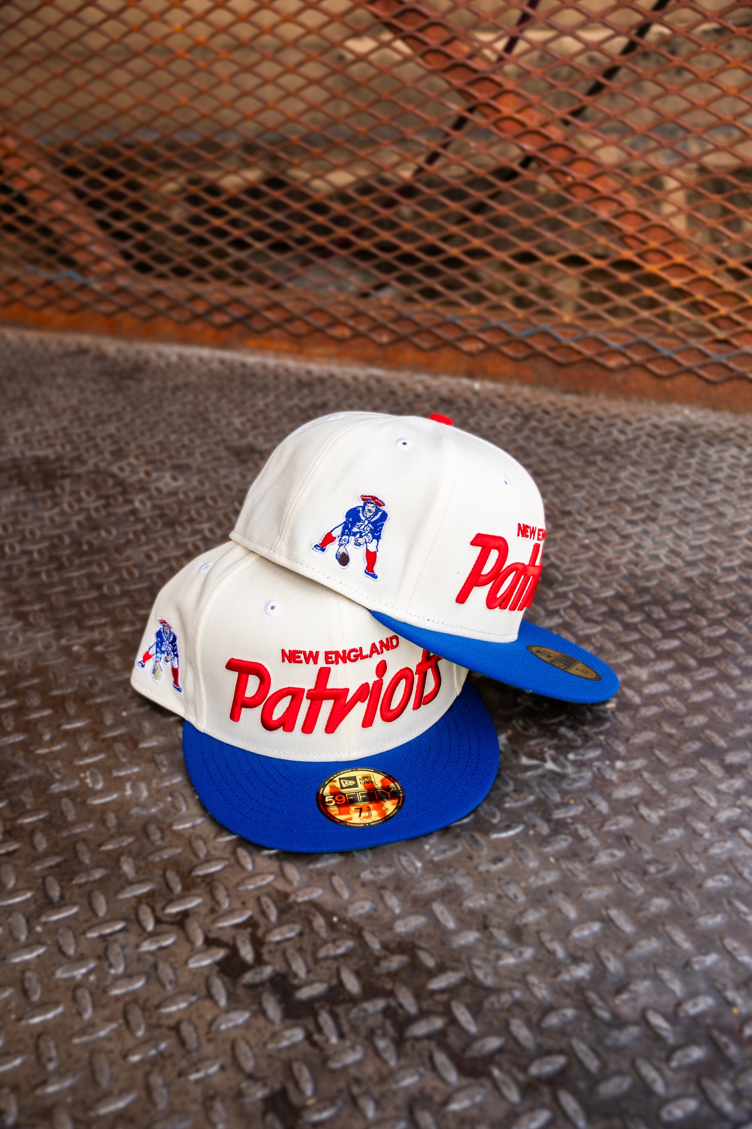 New Era New England Patriots Green UV (Off White/Royal) 59Fifty Fitted - New Era