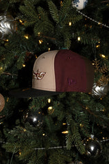 New Era Houston Astros Astrodome The Original Side Patch Fitted (Khaki/Maroon/Black) - New Era