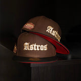 New Era Houston Astros Astrodome The Original Side Patch Fitted (Brown/Black) - New Era