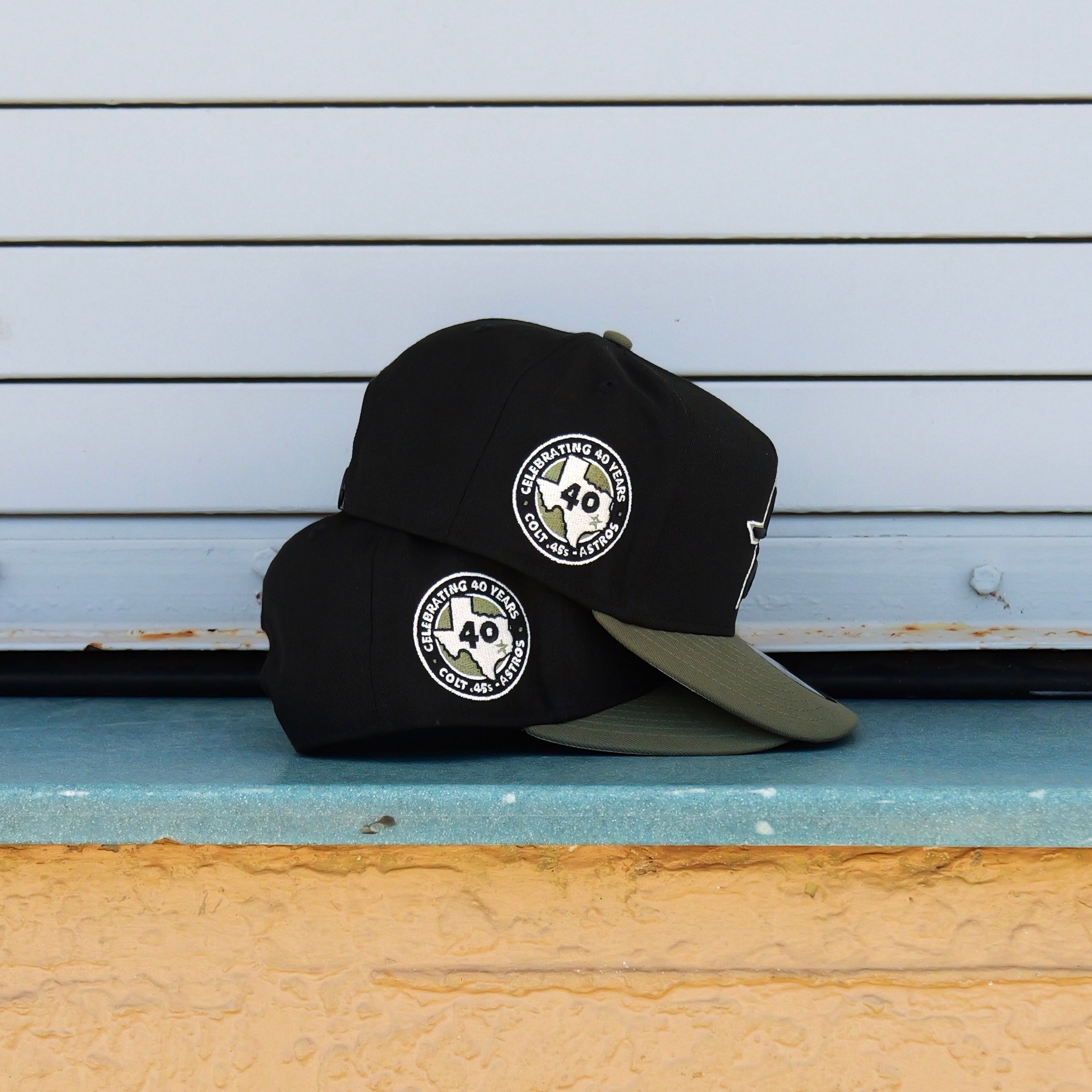 New Era Houston Astros 40th Anniversary 9FIFTY A-Frame Snapback-(Black/Olive)