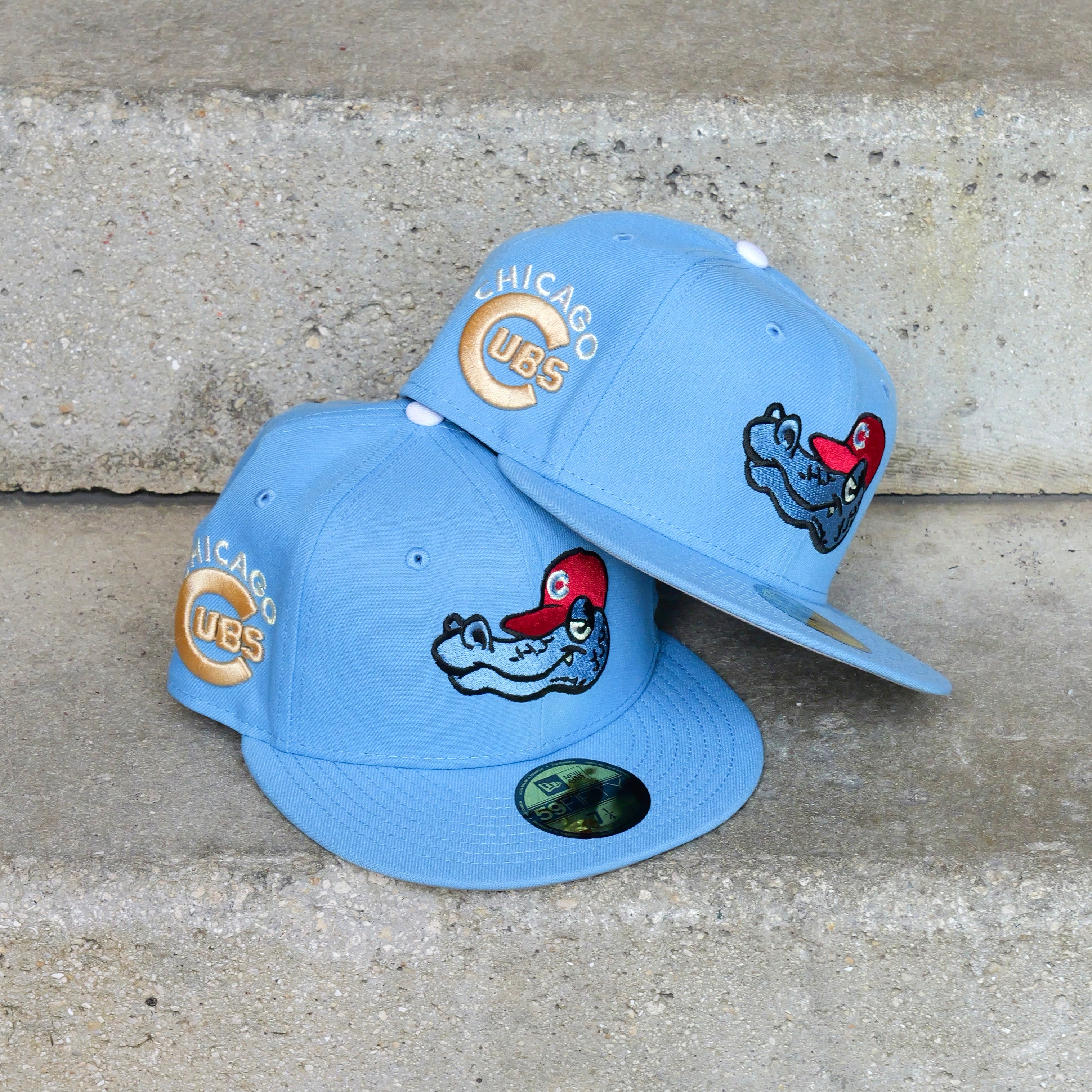 New Era Chicago Cubs Side Patch Fitted (Sky)