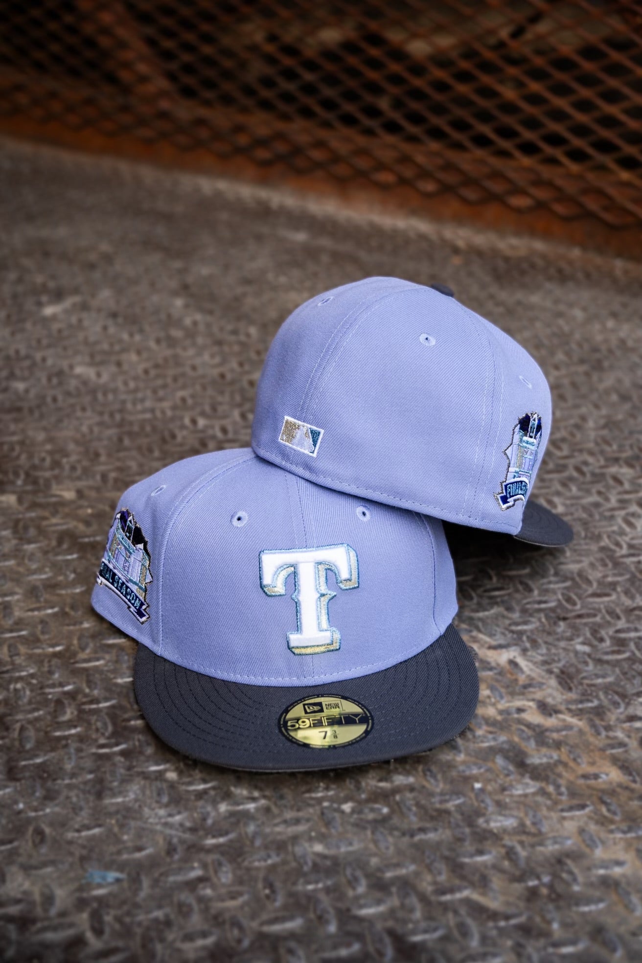 New Era Texas Rangers Final Season Grey UV (Lavender/Graphite) 59Fifty Fitted