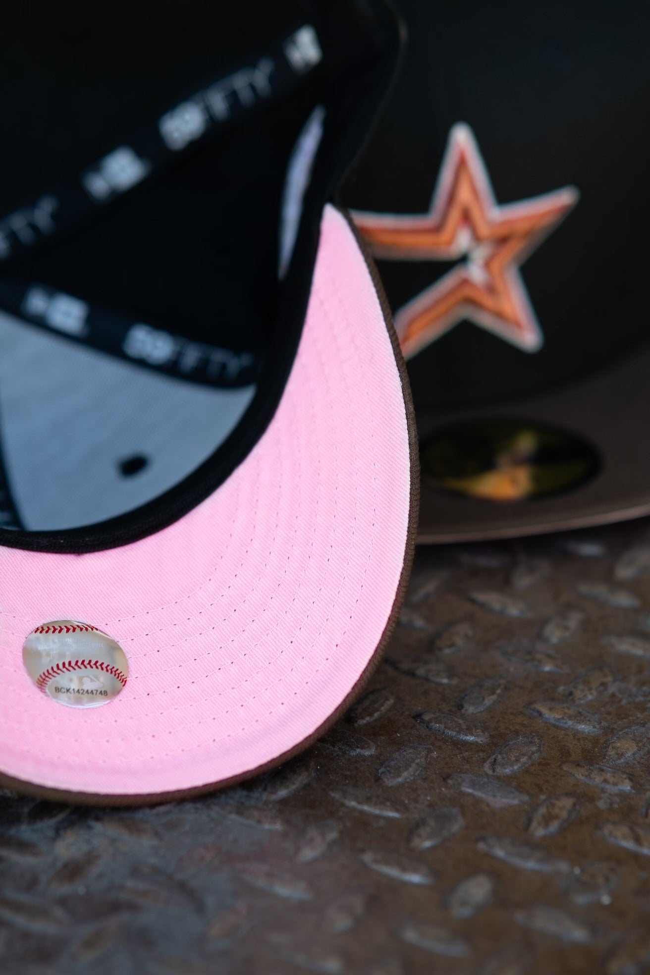 New Era Houston Astros 45th Anniversary Pink UV (Black/Walnut) 59Fifty Fitted - New Era