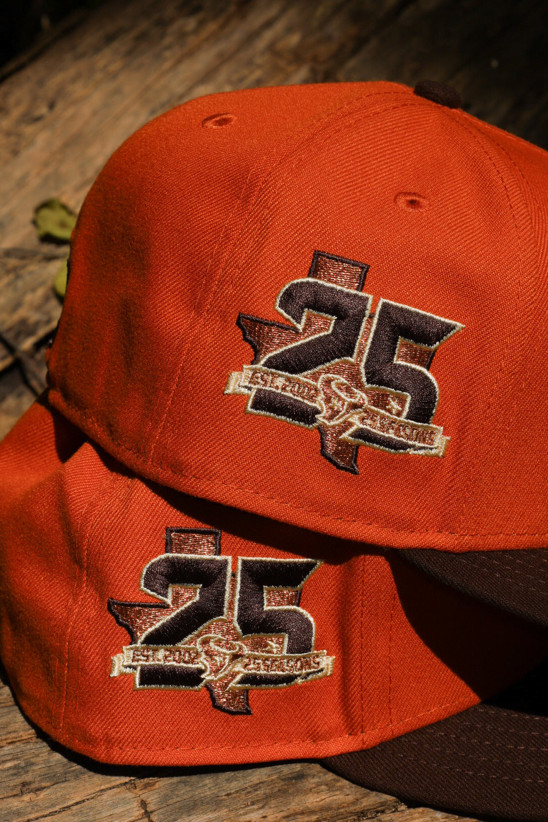 New Era Houston Texans 25th Season Side Patch Grey UV 59Fifty Fitted (Rust/Burnt Wood)