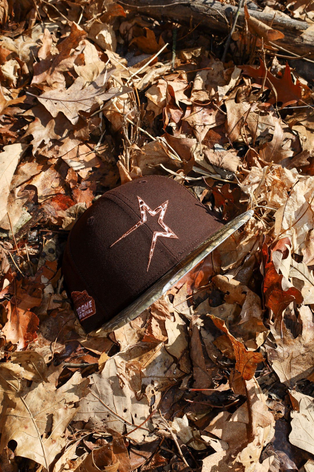 New Era Houston Astros Astrodome Side Patch Fitted (Burnt wood/Black) - New Era