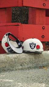 New Era Los Angeles Raiders Super Bowl XVIII 9FIFTY A-Frame Snapback-(Stone/Black)