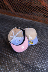 New Era Los Angeles Dodgers Stadium 50th Anniversary Pink UV (Camel/Lavender) 59Fifty Fitted - New Era