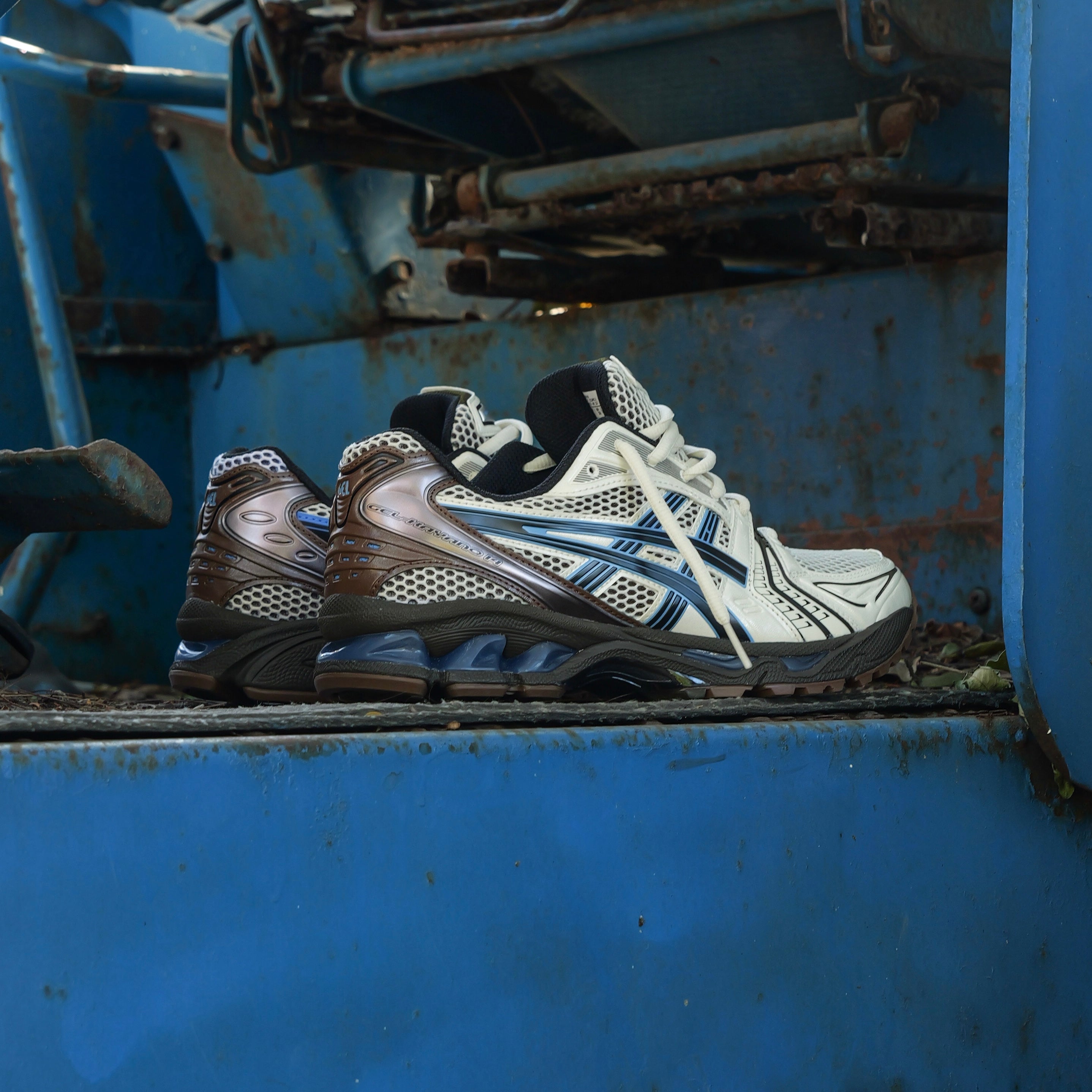 Mens Asics Gel-Kayano 14 (Cream/Blue Coast) - Asics