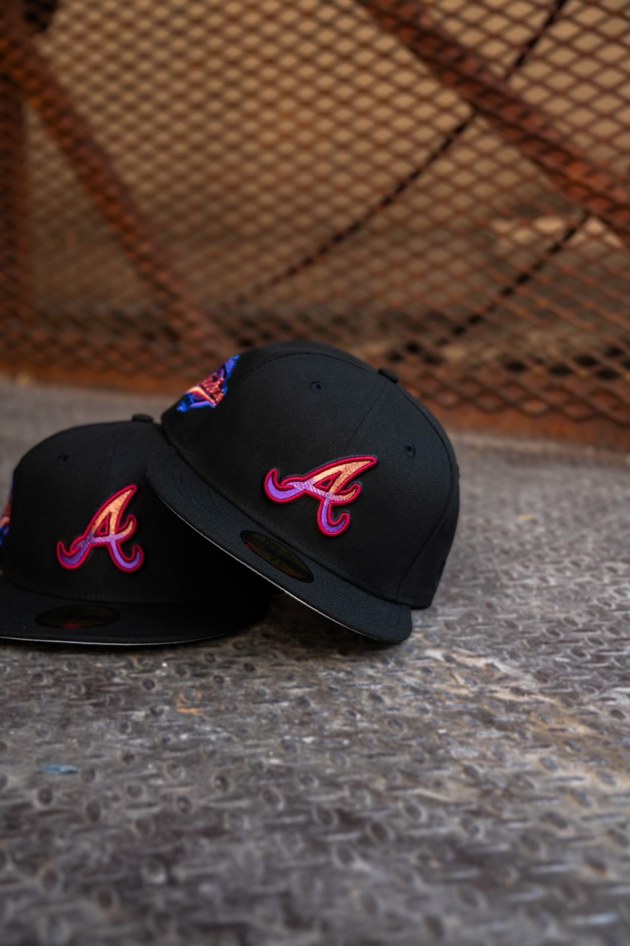 New Era Atlanta Braves 1995 World Series Grey UV (Black) 59Fifty Fitted - New Era