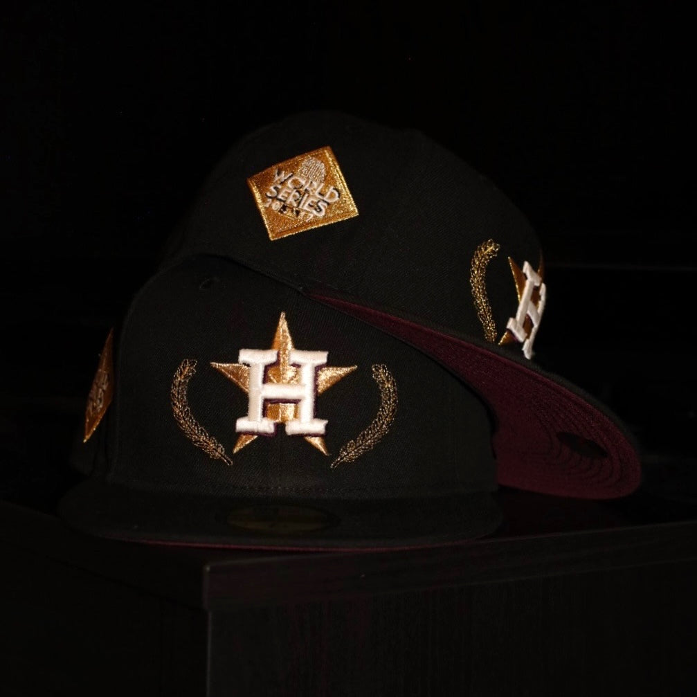 New Era Houston Astros Side 2017 World Series Side Patch 59Fifty Fitted (Black) - New Era